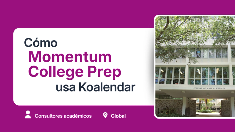 caso de exito de Momentum College Prep que muestra un edificio del campus universitario