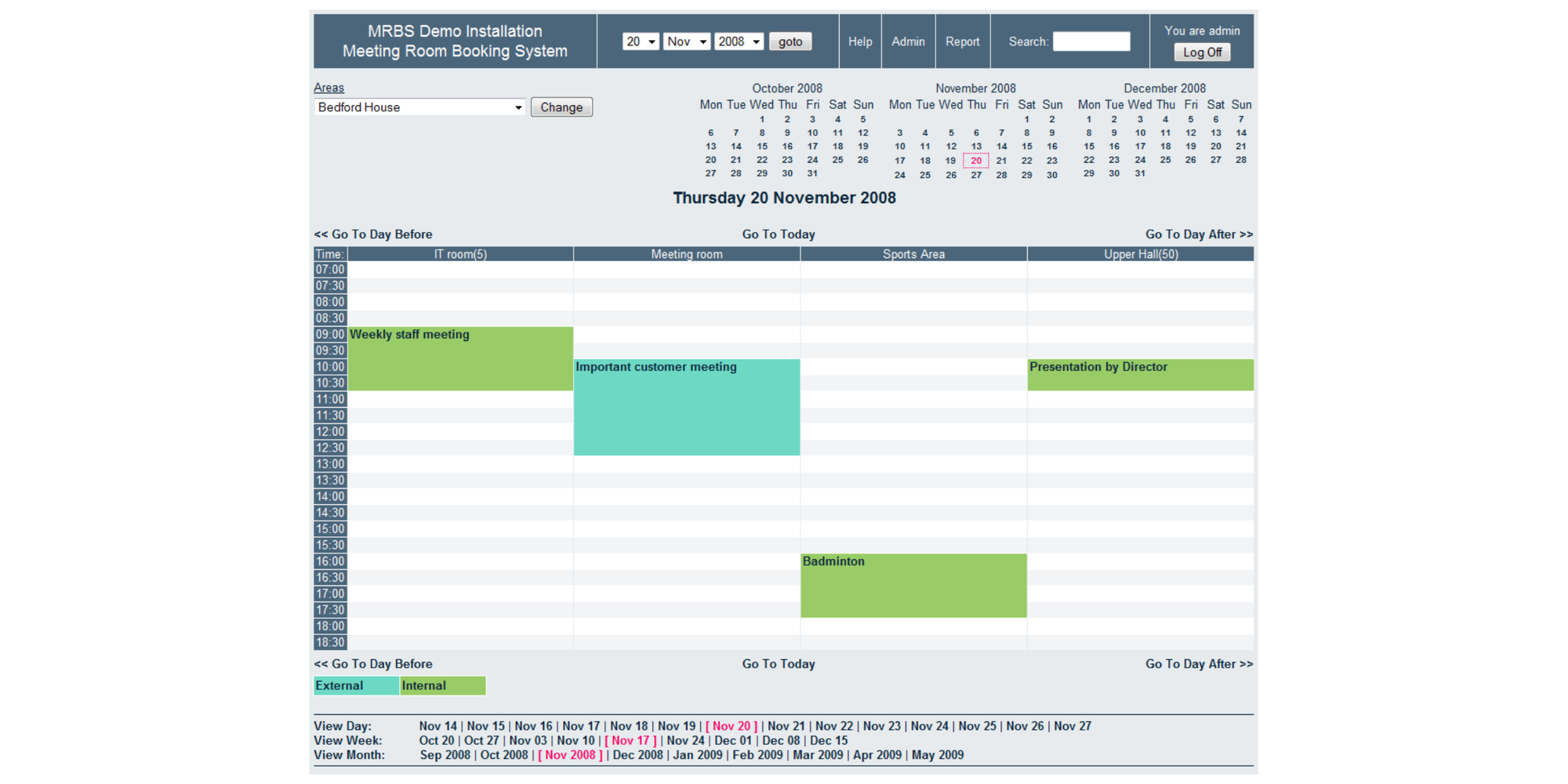 mrbs calendar view room booking system