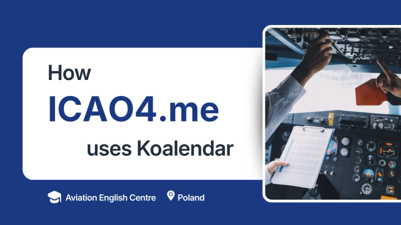 Koalendar for smooth training scheduling for pilots