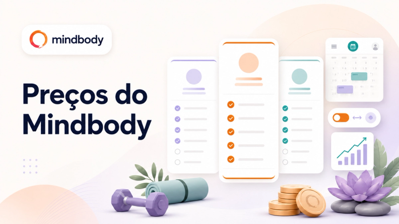 gráfico de preços do Mindbody com comparação de planos