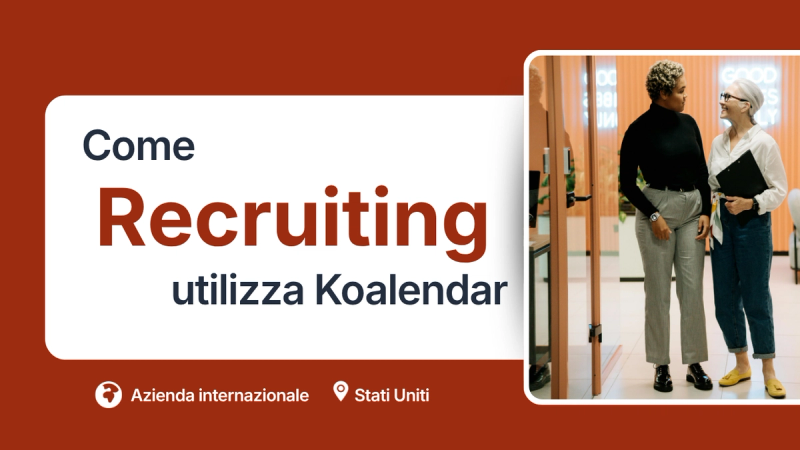 Team di recruiting che utilizza lo strumento di pianificazione Koalendar