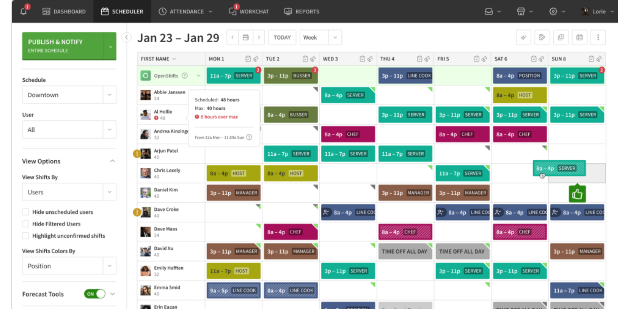 when i work best scheduling software for service business
