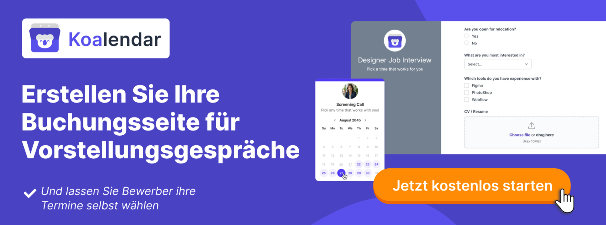 Planungs-App zur Interviewbestätigung