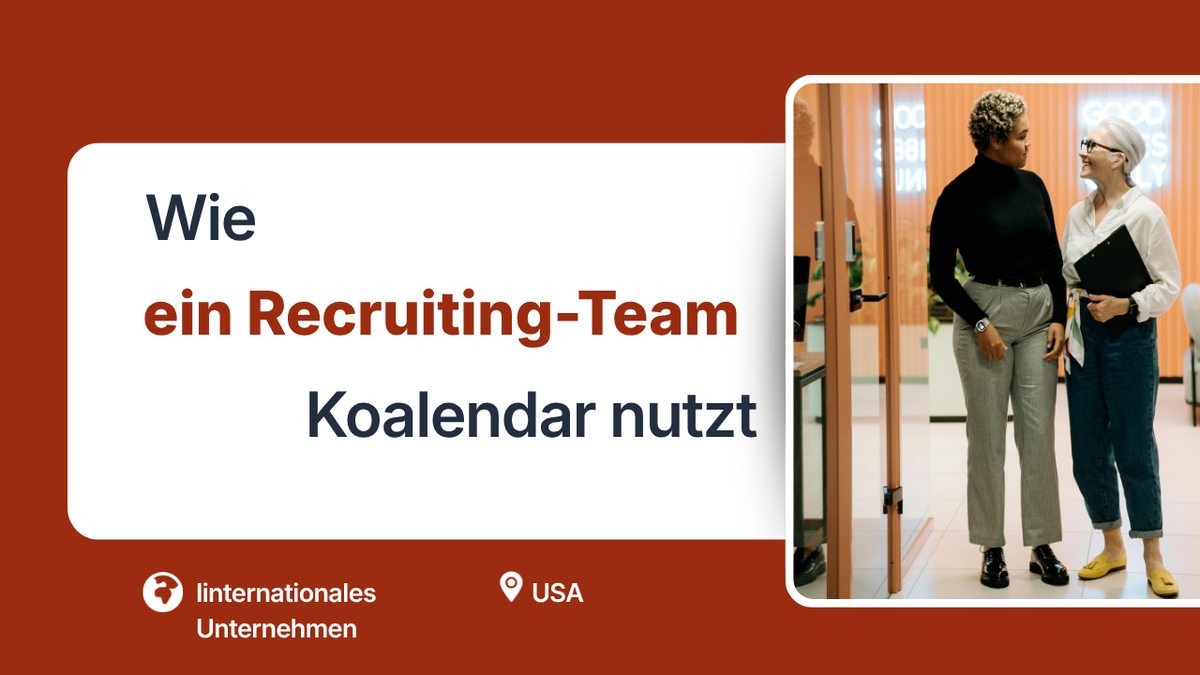 Recruiting-Team mit dem Koalendar-Planungstool