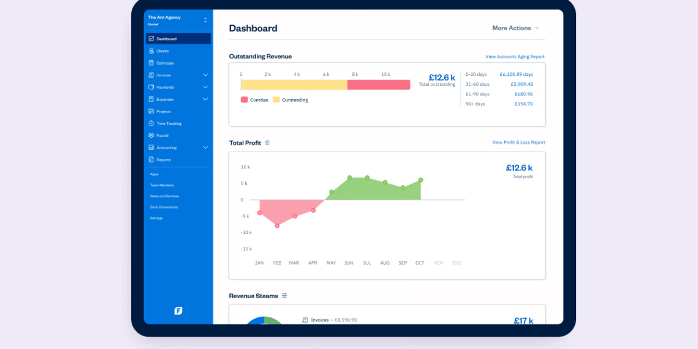  screenshoot   freshbooks accounting software