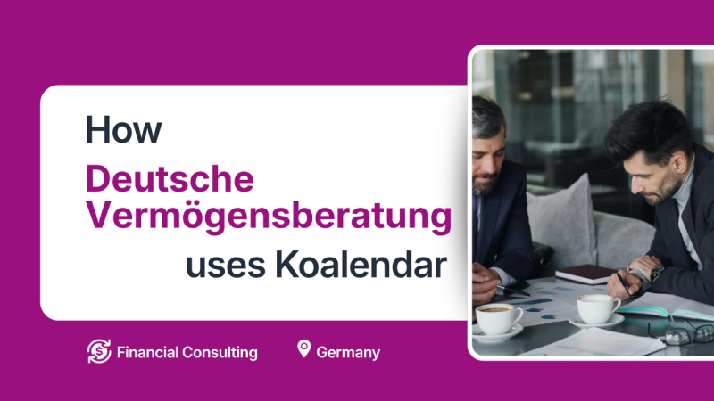 Financial consultant saved time by using koalendar scheduling tool