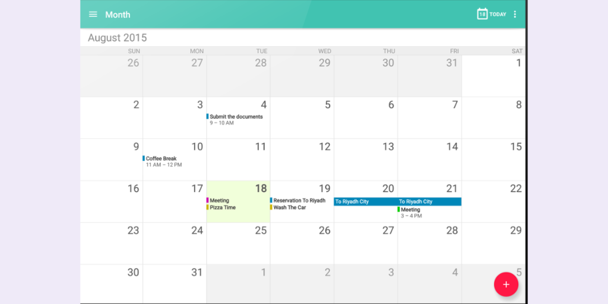 Etar alternatives to Google Calendar for iPhone/Android.