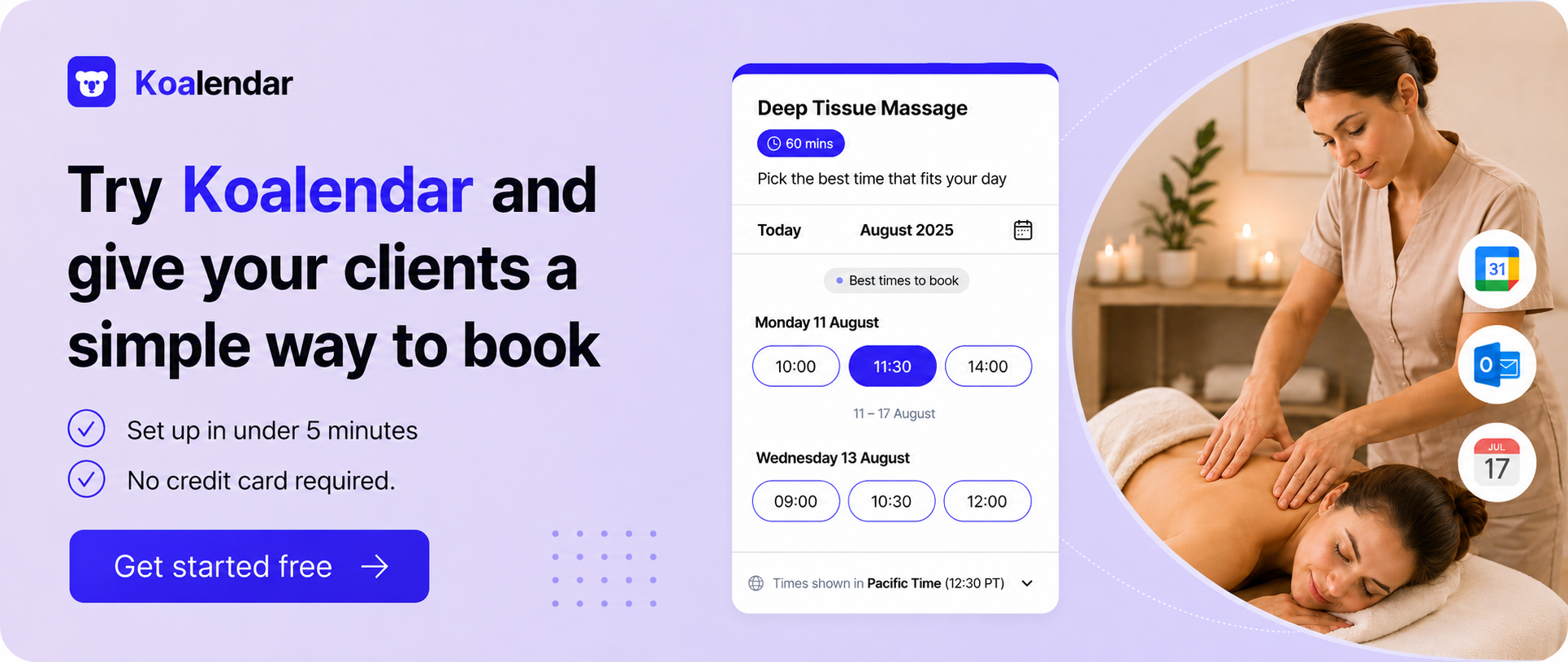 trust Koalendar best scheduling app for massage therapist