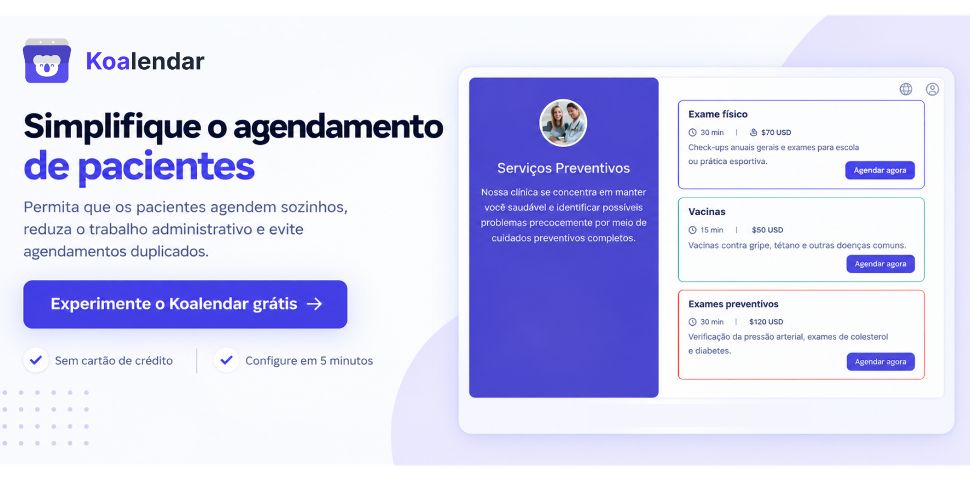 O melhor software de agendamento de pacientes para clínicas koalendar