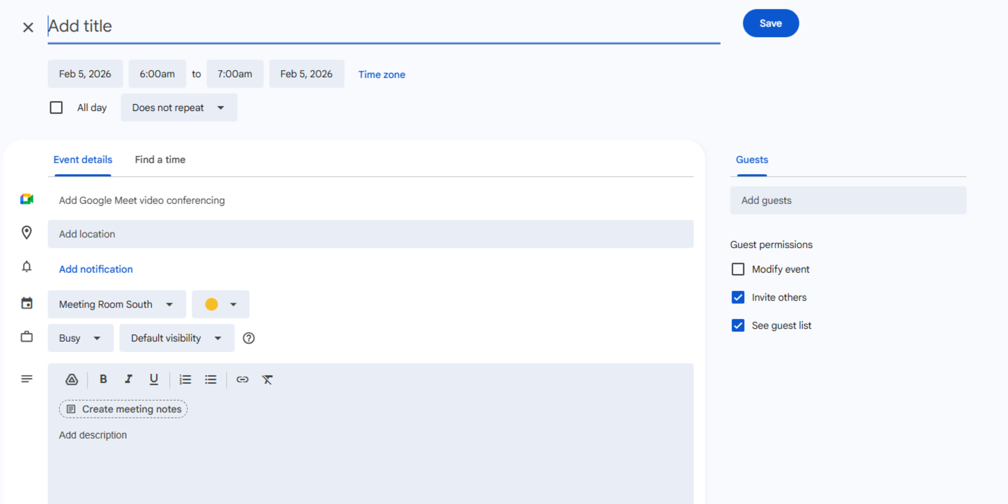google calendar as conference room booking system
