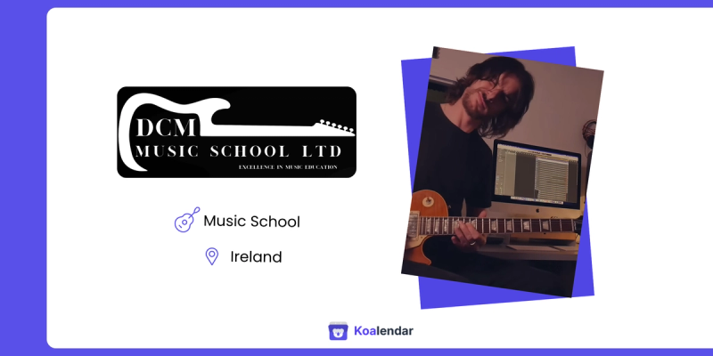 DCM Music School using Koalendar for scheduling guitar lessons
