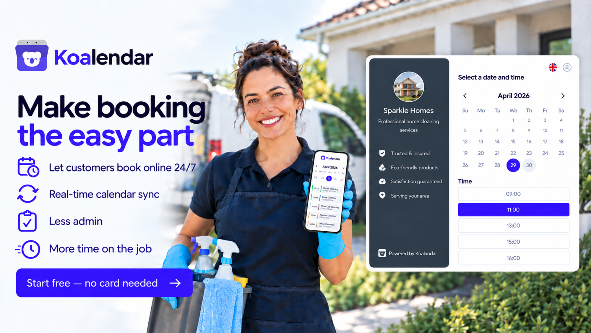 Koalendar home service business software to make booking services easy 