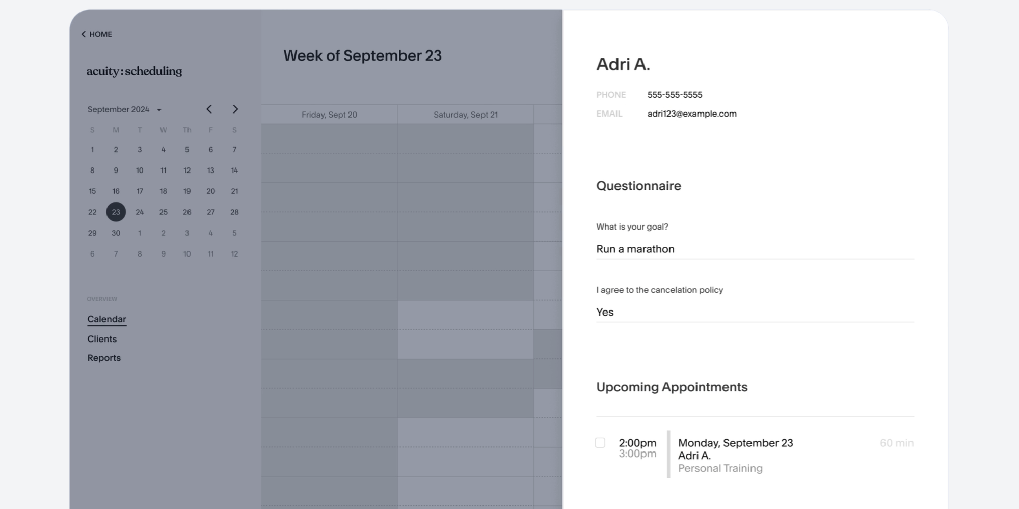 acuity scheduling used as interview scheduling software