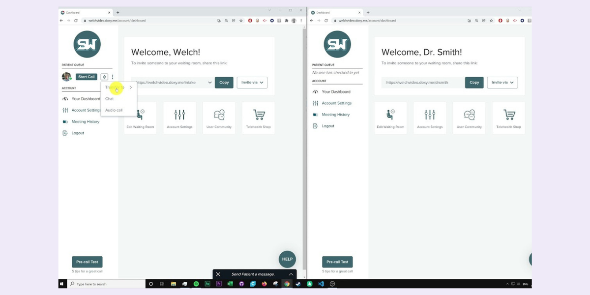 doxy.me healthcare appointment system
