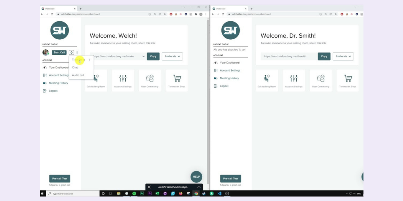 doxy.me healthcare appointment system