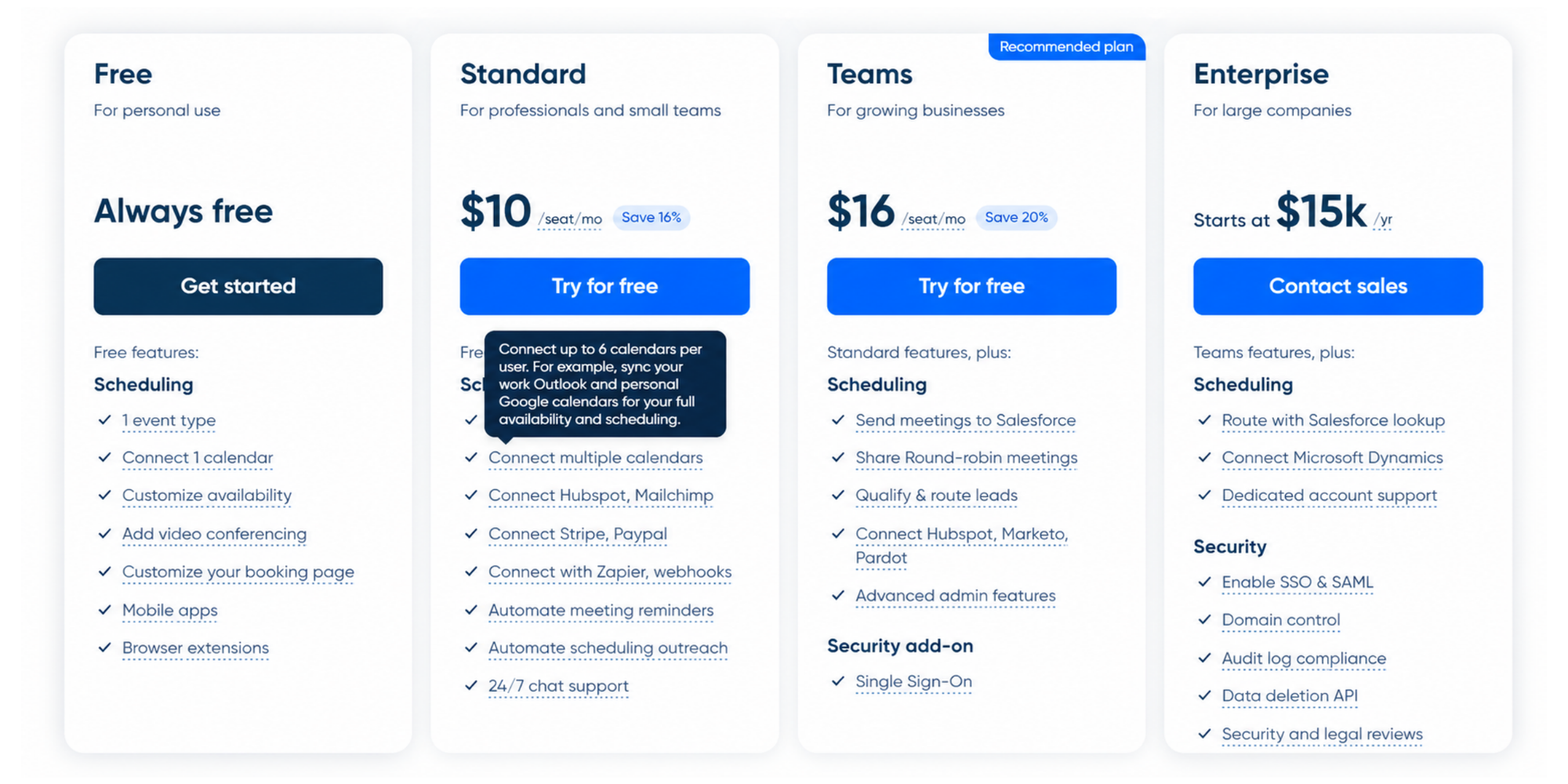 calendly scheduling app pricing 
