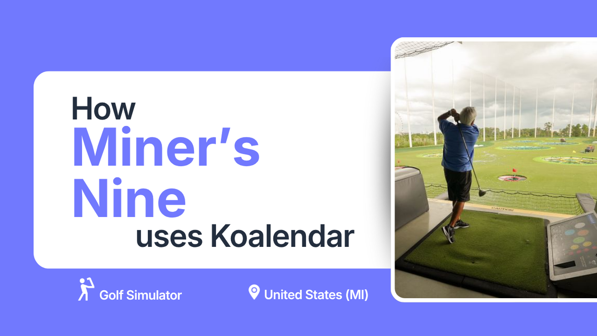trackman golf simulator using koalendar scheduling solution for golf simulators