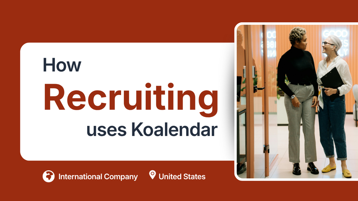 Recruiting team using koalendar scheduling tool