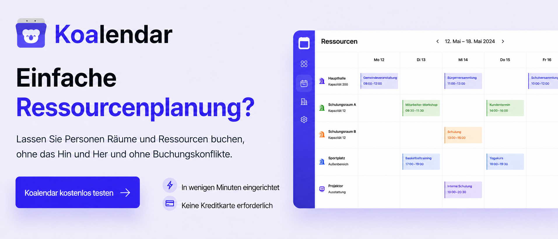 Raumbuchugssoftware Koalendar