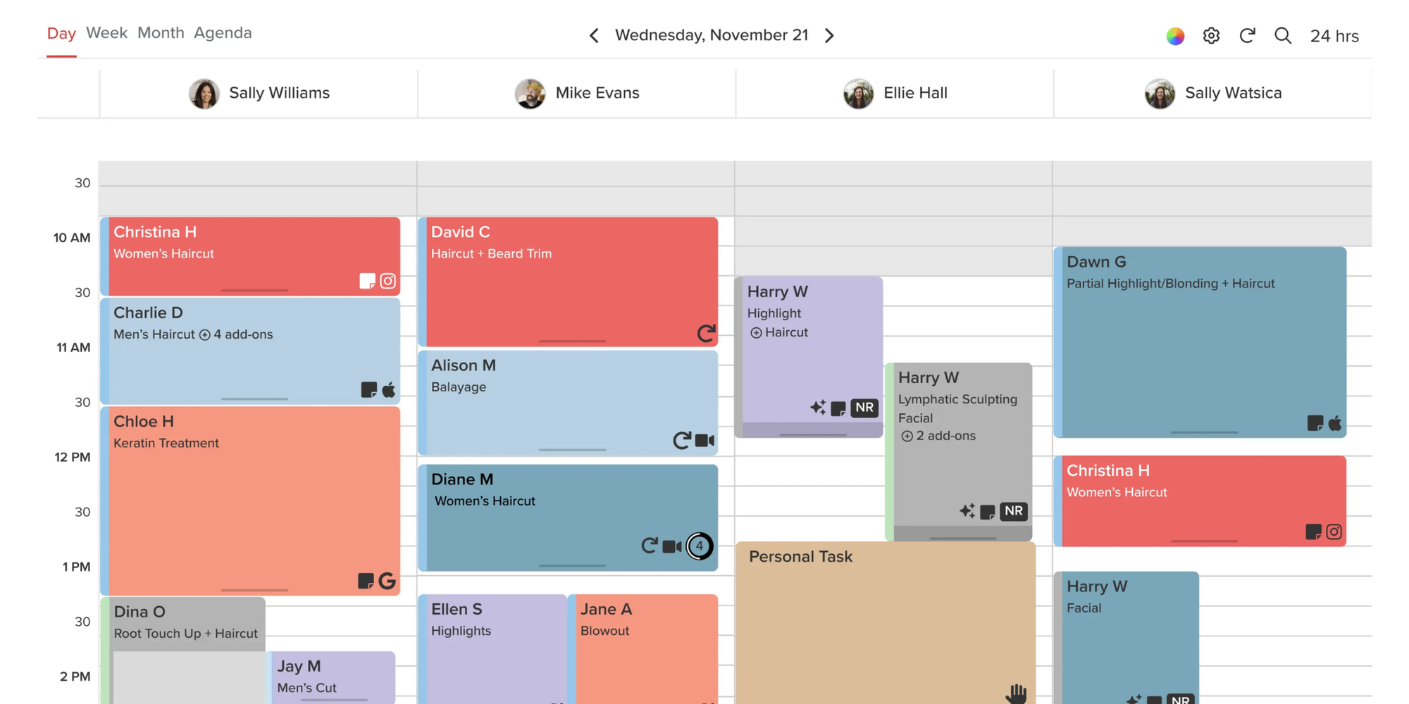 calendar of vagaro best booking app for massage therapist 