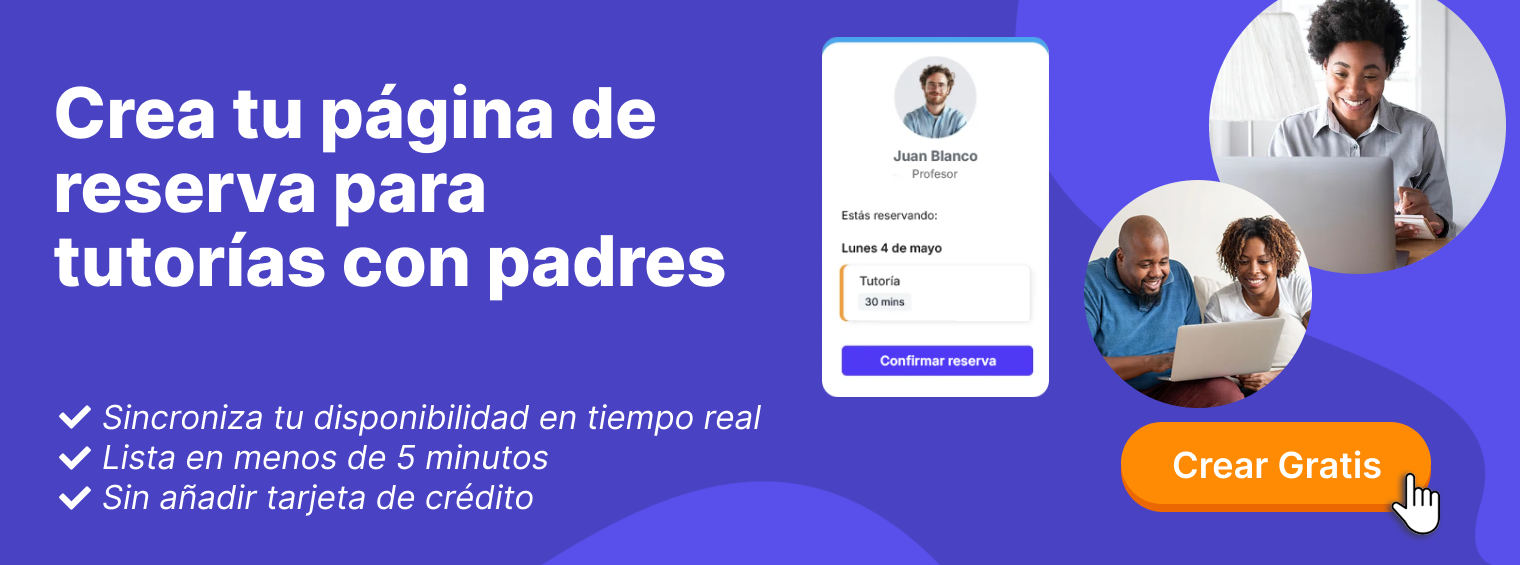 Página reserva tutorías gratis