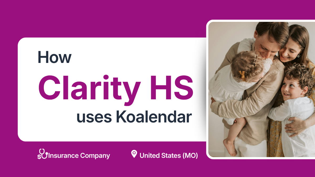 Health Insurance company manages phone calls with koalendar scheduling tool