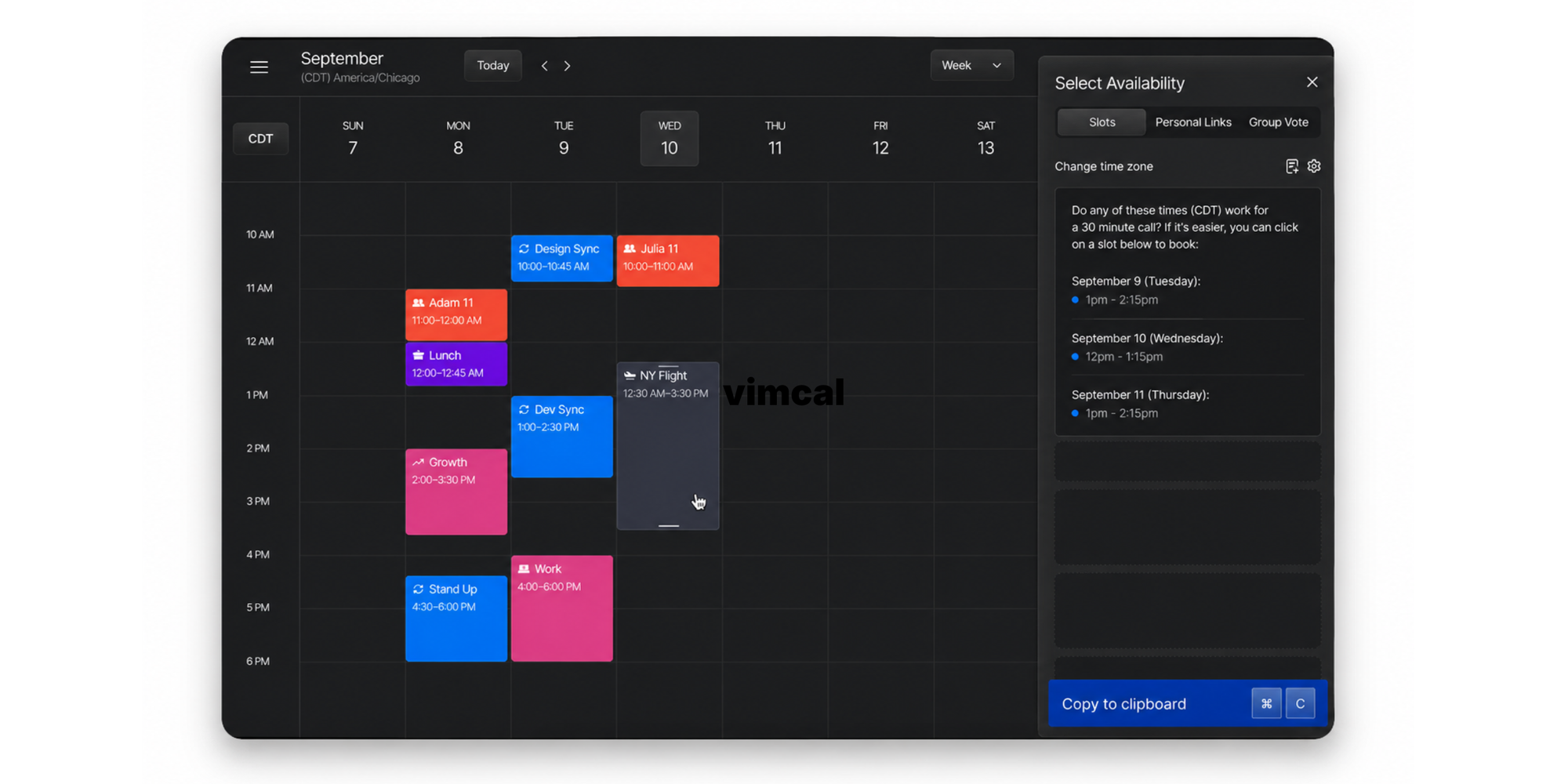 vimcal best calendar software for team scheduling calendar view