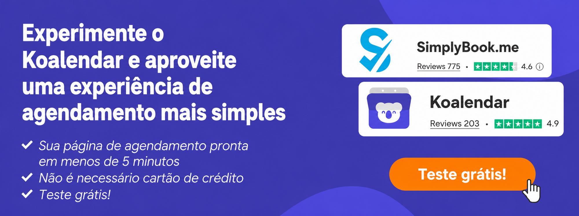 Koalendar é uma alternativa mais simples de agendamento ao Simplybookme