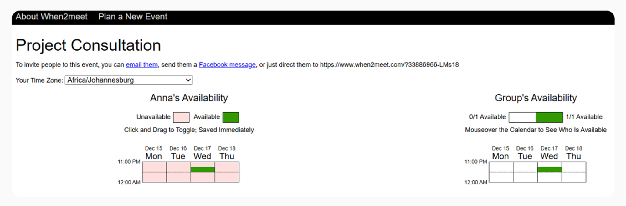 screenshot when2meet group meeting scheduling