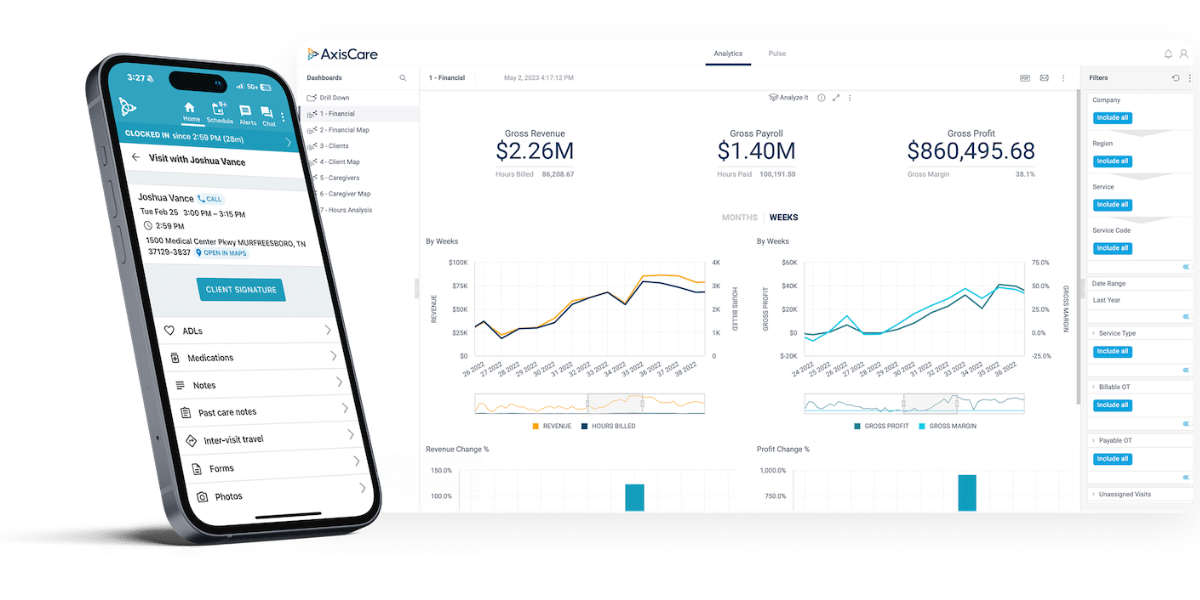 axiscare free home health care software