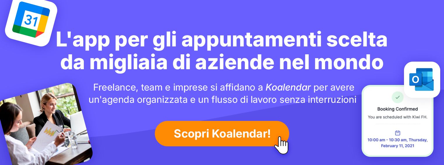 Pianificazione online Koalendar per le piccole imprese