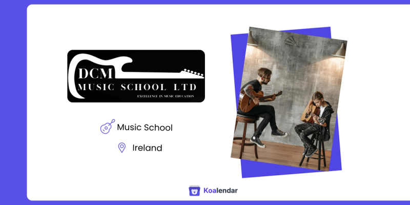 DCM Music School using Koalendar for scheduling guitar lessons