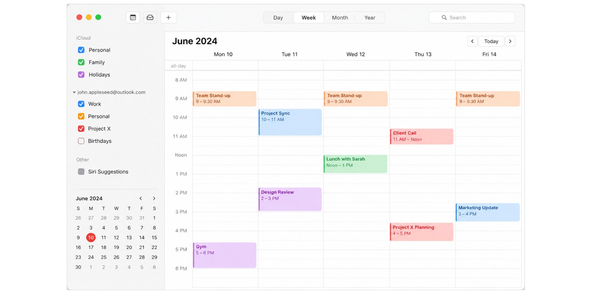 screenshot of connect outlook calendar to apple calendar