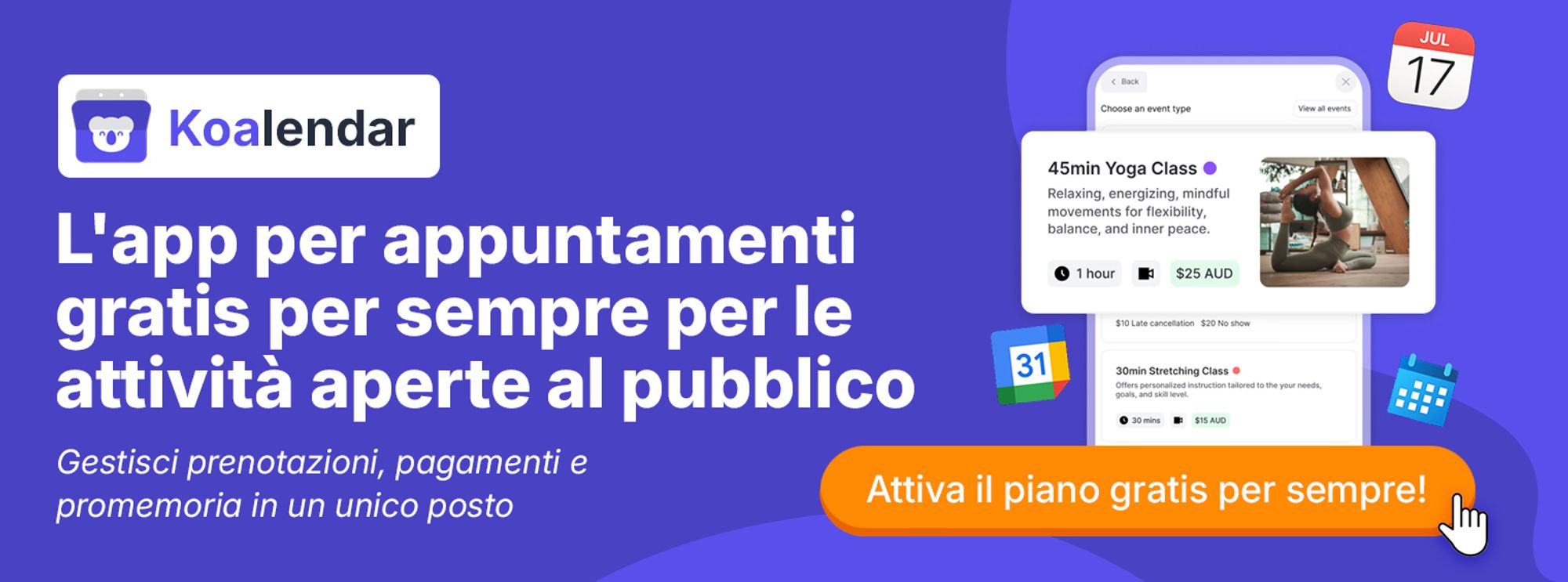 Koalendar è gratuito per sempre