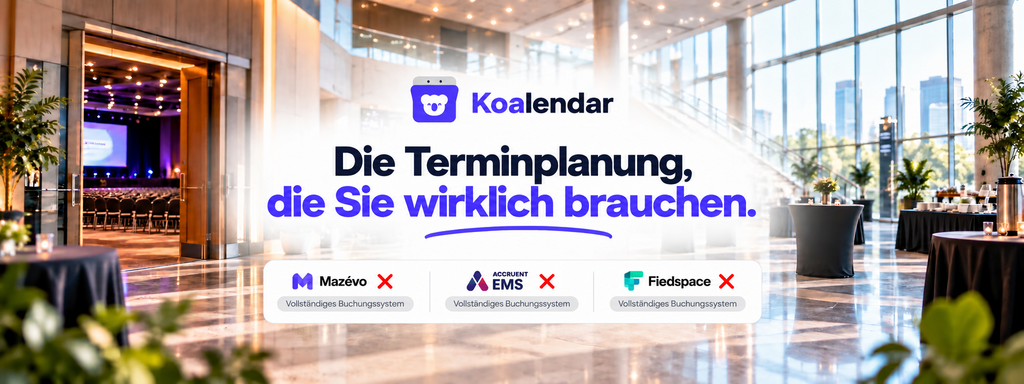 Koalendar ist die einfachste Terminplanungsoption für Veranstaltungsorte 