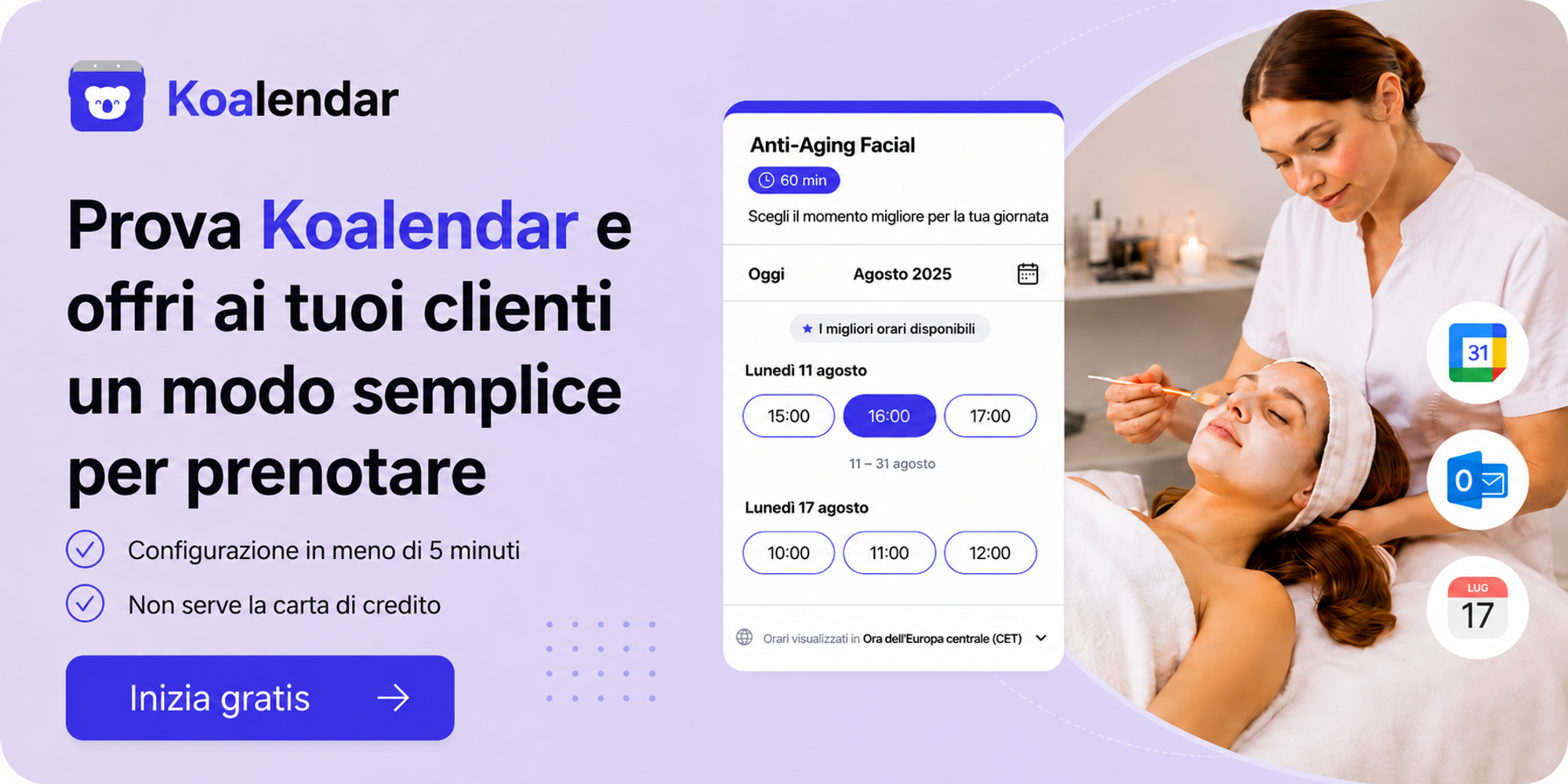 banner di Koalendar, app per prenotazioni in salone alternativa in abbonamento a Booksy