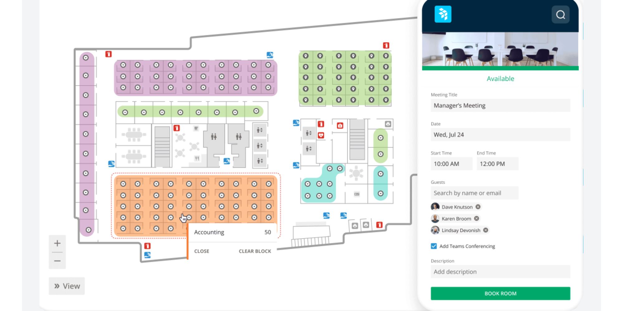 officespace Meeting room scheduler