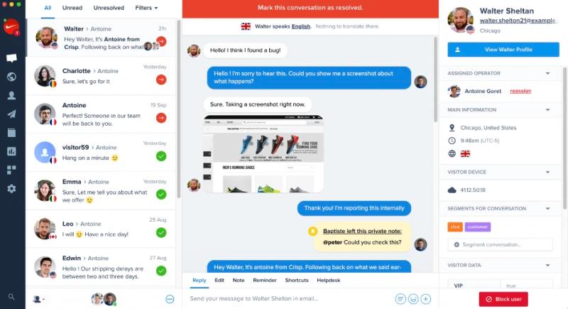 Crisp Chat Multichannel Messaging Platform