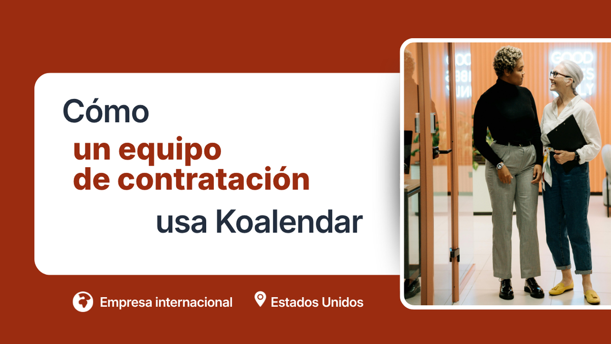 Equipo de reclutamiento utilizando la herramienta de programación de Koalendar