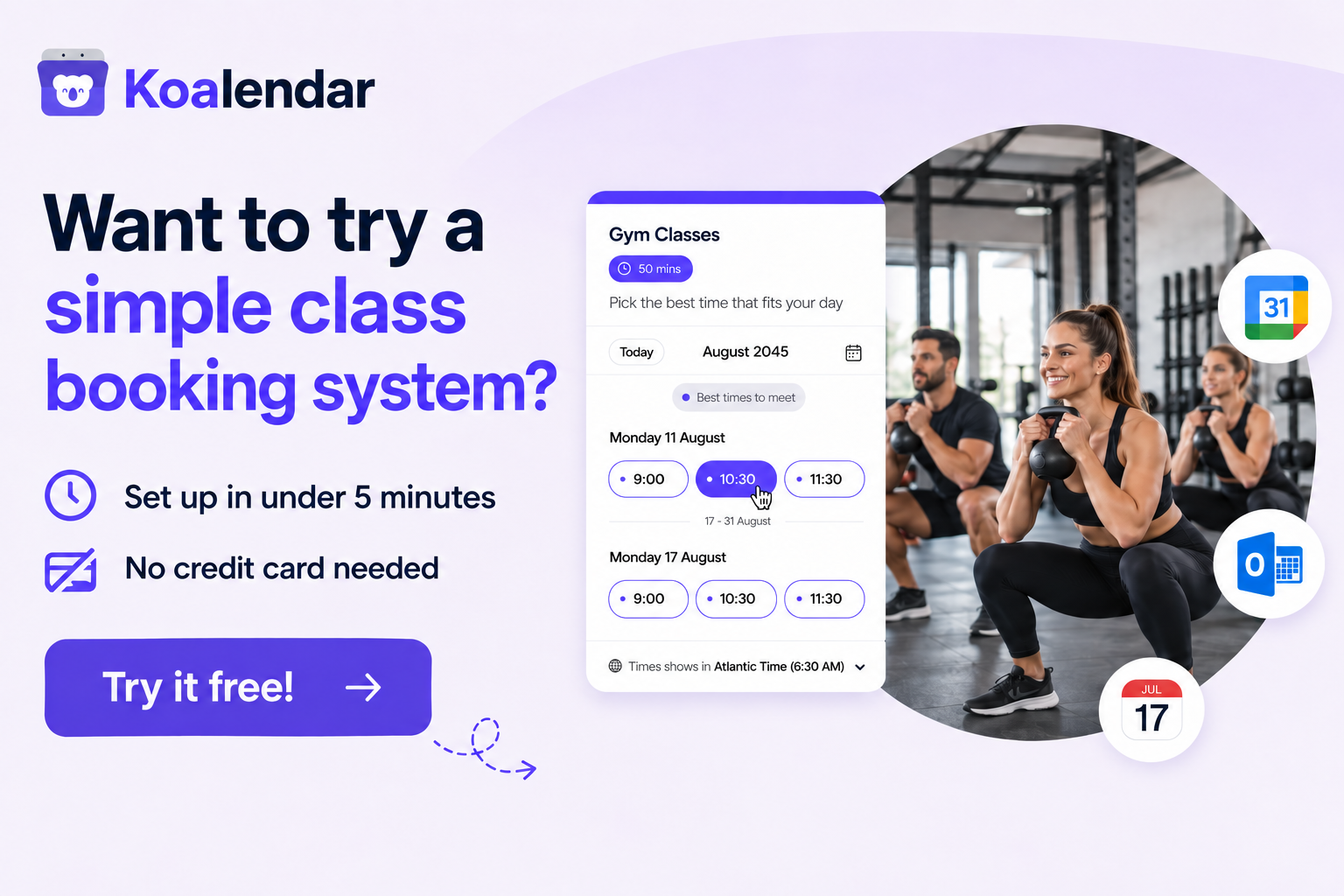 best fitness class booking app