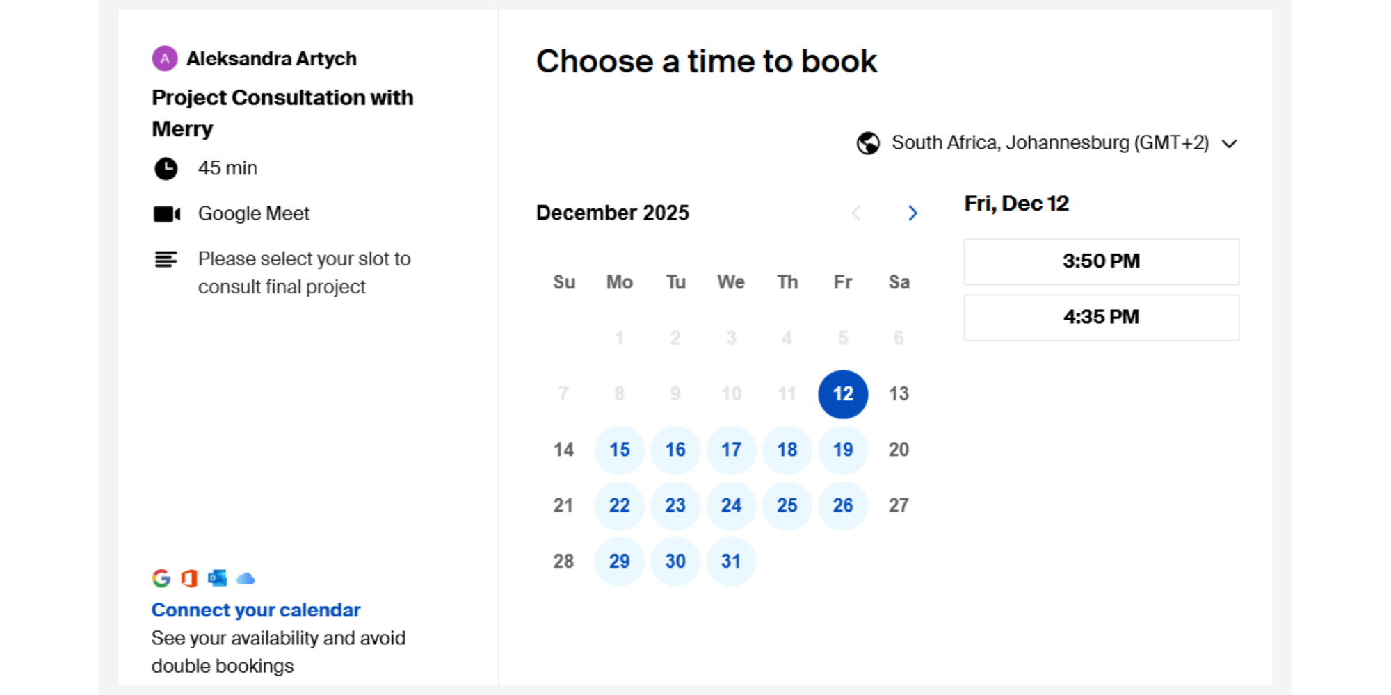 Doodle group scheduling interface Calendly alternative