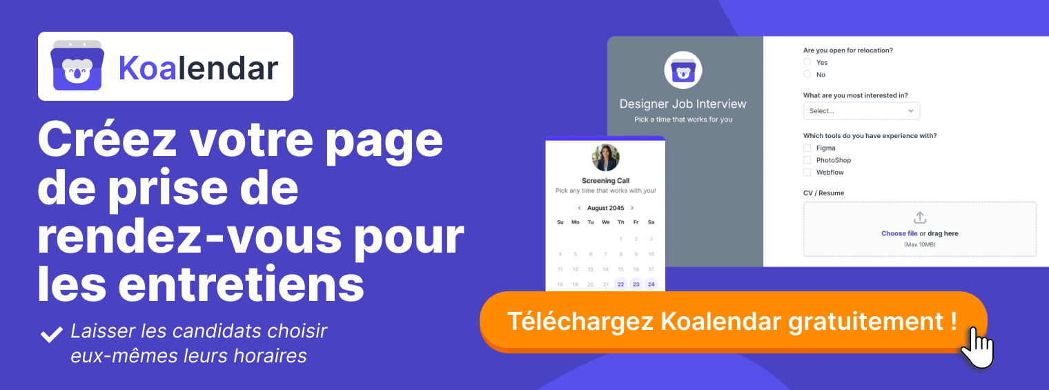 Application de planification pour la confirmation d’entretien