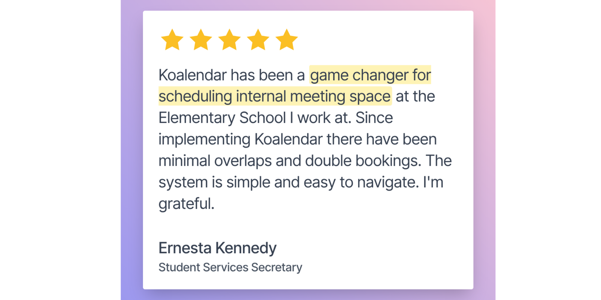review of koalendar Meeting room scheduler