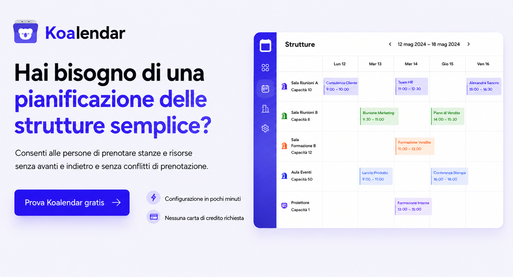 Software per la prenotazione di strutture koalendar