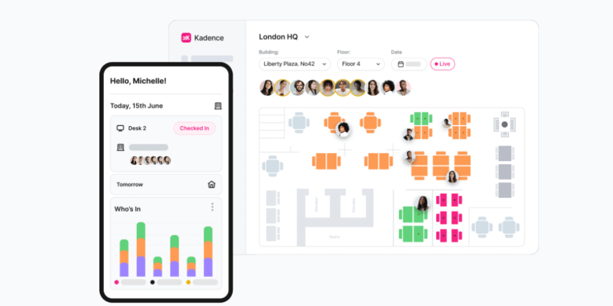 kadence conference room booking system