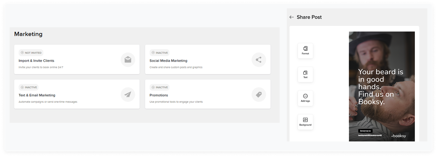 marketing tools on booksy top barber appointment app