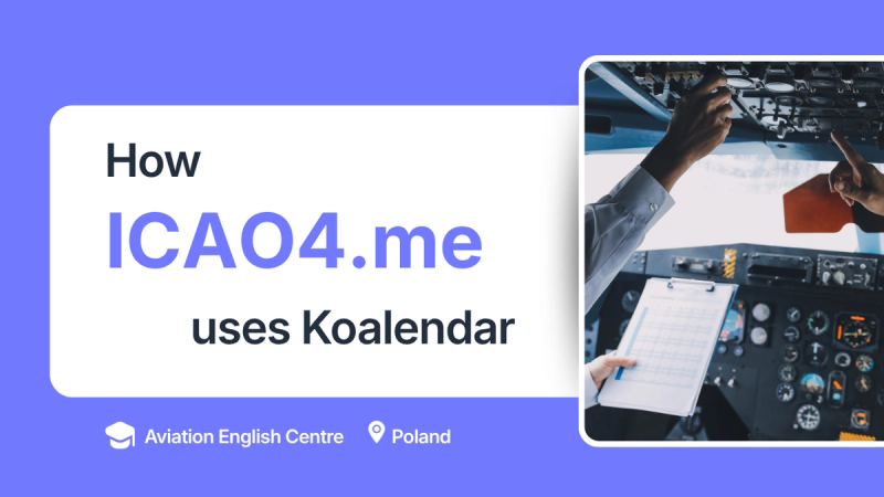 Koalendar for smooth training scheduling for pilots