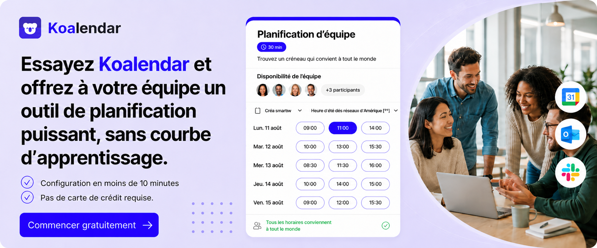 Koalendar, le meilleur logiciel de calendrier pour la planification d’équipe