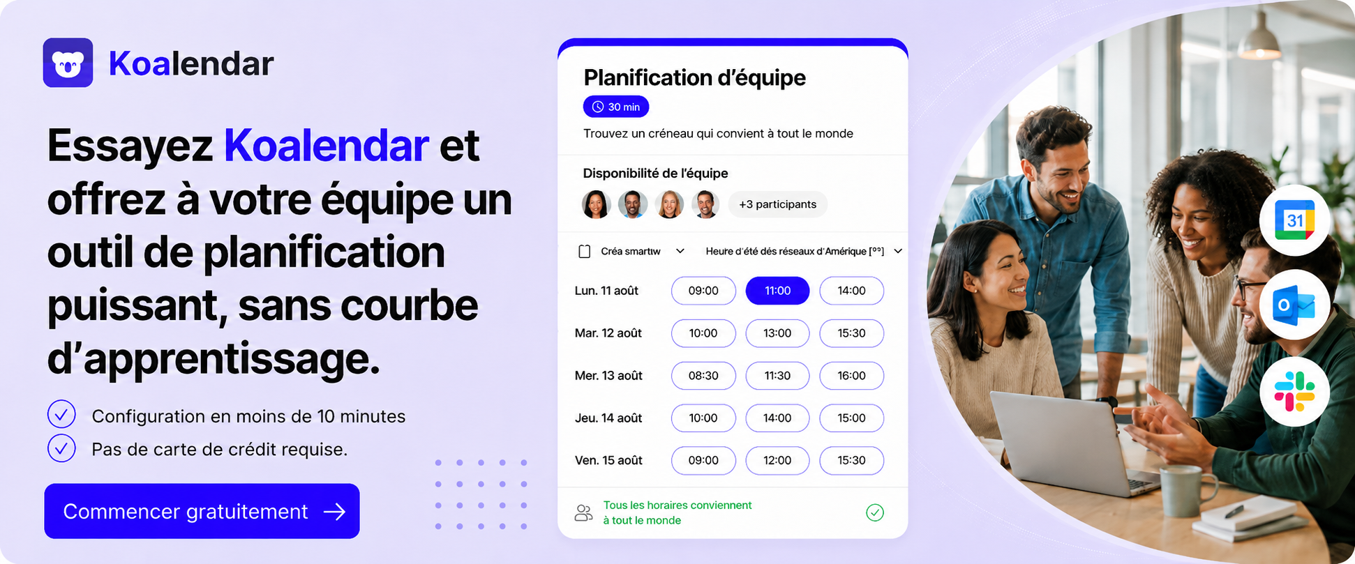 Koalendar, le meilleur logiciel de calendrier pour la planification d’équipe