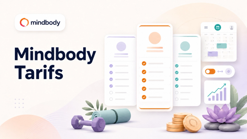 Graphique des tarifs de Mindbody avec comparaison des forfaits
